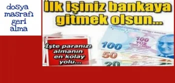 Bankalar Dosya ve Aidat Paralarını Geri Veriyor